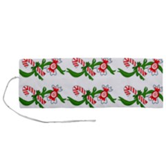 Sweet Christmas Candy Cane Roll Up Canvas Pencil Holder (m) by Modalart