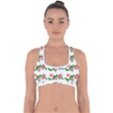 Sweet Christmas Candy Cane Cross Back Hipster Bikini Top  View1