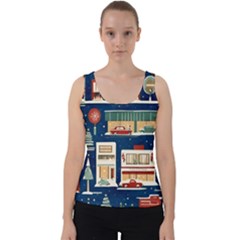 Background Mid Century Modern Velvet Tank Top by Modalart