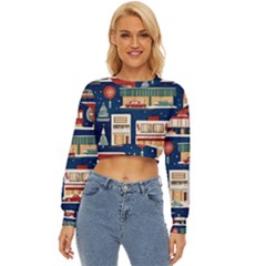 Background Mid Century Modern Lightweight Long Sleeve Sweatshirt by Modalart