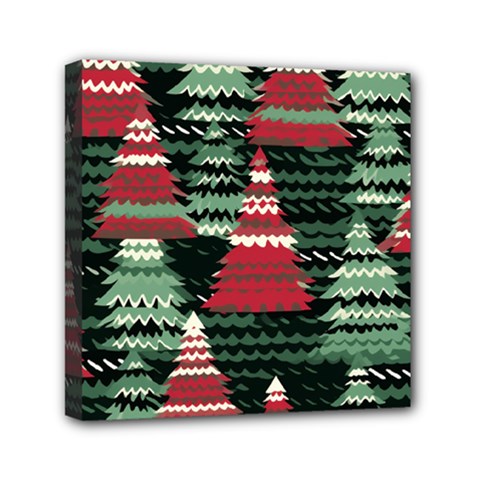 Christmas Trees Mini Canvas 6  X 6  (stretched) by Modalart