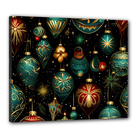 Christmas Ornaments Canvas 24  X 20  (stretched) by Modalart