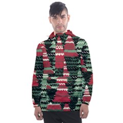 Christmas Trees Men s Front Pocket Pullover Windbreaker by Modalart