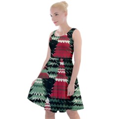 Christmas Trees Knee Length Skater Dress by Modalart