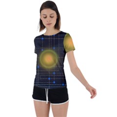 Technology System Back Circle Cutout Sports T-shirt by Modalart