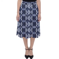 Geometric Monochrome Triangle Classic Midi Skirt by Bedest