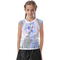 Achievement Success Mountain Clouds Kids  Raglan Cap Sleeve T-shirt by Modalart