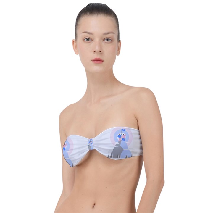 Achievement Success Mountain Clouds Classic Bandeau Bikini Top 