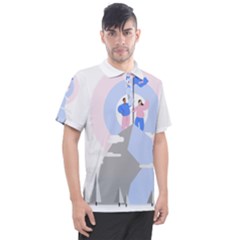 Achievement Success Mountain Clouds Men s Polo T-shirt by Modalart