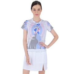 Achievement Success Mountain Clouds Women s Sports Top by Modalart