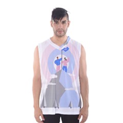 Achievement Success Mountain Clouds Men s Basketball Tank Top by Modalart