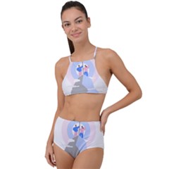 Achievement Success Mountain Clouds Halter Tankini Set by Modalart