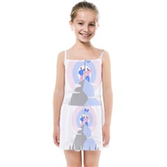 Achievement Success Mountain Clouds Kids  Summer Sun Dress by Modalart