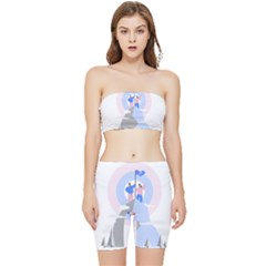 Achievement Success Mountain Clouds Stretch Shorts And Tube Top Set by Modalart