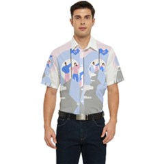 Achievement Success Mountain Clouds Men s Short Sleeve Pocket Shirt  by Modalart