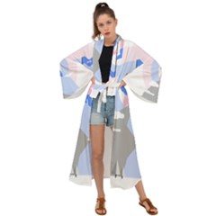 Achievement Success Mountain Clouds Maxi Kimono by Modalart