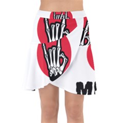 Cool Music Wrap Front Skirt by Modalart