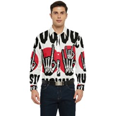 Cool Music Men s Long Sleeve Pocket Shirt  by Modalart