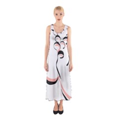 Feet Toes Foot Barefoot Footprint Sleeveless Maxi Dress