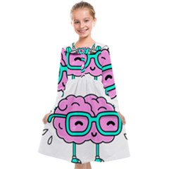 Brain Motivation Mental Activity Kids  Midi Sailor Dress by Modalart