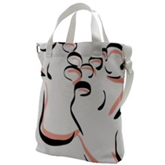 Feet Toes Foot Barefoot Footprint Canvas Messenger Bag by Modalart