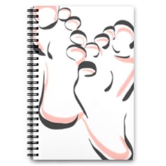 Feet Toes Foot Barefoot Footprint 5 5  X 8 5  Notebook by Modalart