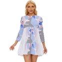 Achievement Success Mountain Clouds Long Sleeve Babydoll Dress View1