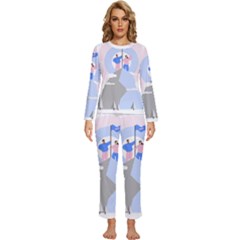 Achievement Success Mountain Clouds Womens  Long Sleeve Lightweight Pajamas Set by Modalart