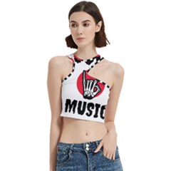 Cool Music Cut Out Top by Modalart