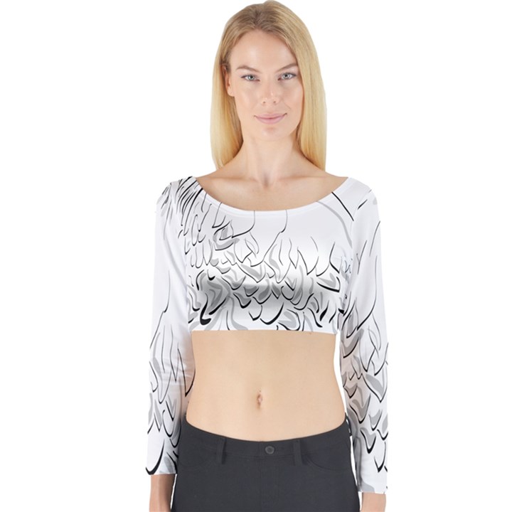 Eagle Birds Of Prey Raptor Long Sleeve Crop Top