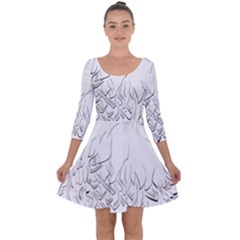 Eagle Birds Of Prey Raptor Quarter Sleeve Skater Dress