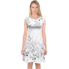 Eagle Birds Of Prey Raptor Capsleeve Midi Dress by Modalart