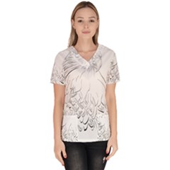 Eagle Birds Of Prey Raptor Women s V-neck Scrub Top by Modalart