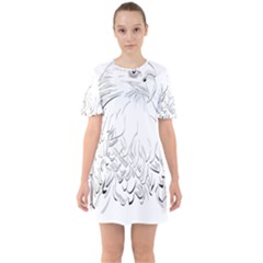 Eagle Birds Of Prey Raptor Sixties Short Sleeve Mini Dress by Modalart