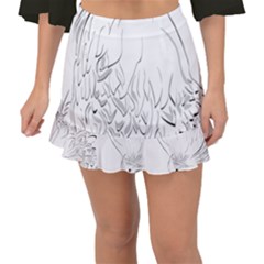 Eagle Birds Of Prey Raptor Fishtail Mini Chiffon Skirt by Modalart