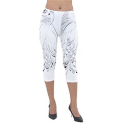 Eagle Birds Of Prey Raptor Lightweight Velour Capri Leggings  by Modalart