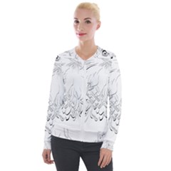 Eagle Birds Of Prey Raptor Velvet Zip Up Jacket by Modalart