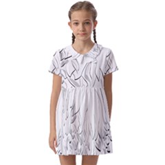 Eagle Birds Of Prey Raptor Kids  Asymmetric Collar Dress by Modalart