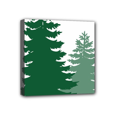 Pine Trees Spruce Tree Mini Canvas 4  X 4  (stretched) by Modalart