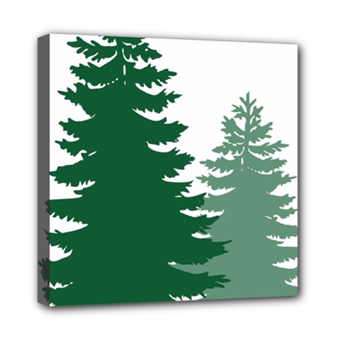 Pine Trees Spruce Tree Mini Canvas 8  X 8  (stretched) by Modalart