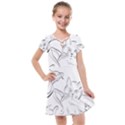 Dog Cat Domestic Animal Silhouette Kids  Cross Web Dress View1