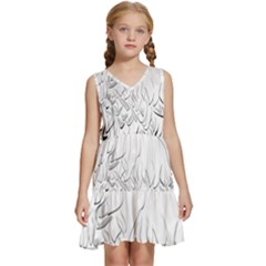 Eagle Birds Of Prey Raptor Kids  Sleeveless Tiered Mini Dress by Modalart