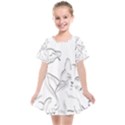 Dog Cat Domestic Animal Silhouette Kids  Smock Dress View1