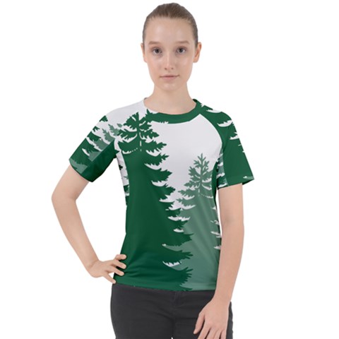 Pine Trees Spruce Tree Women s Sport Raglan T-shirt by Modalart