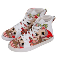 Ramen Cat Noodles Cute Japanes Men s Hi-top Skate Sneakers by Modalart