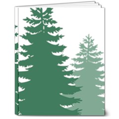 Pine Trees Spruce Tree 8  X 10  Softcover Notebook by Modalart