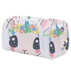 Unicorn Rabbit Hare Wreath Cute Toiletries Pouch by Modalart