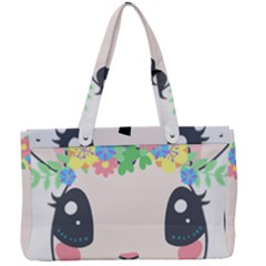 Unicorn Rabbit Hare Wreath Cute Canvas Work Bag by Modalart