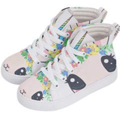 Unicorn Rabbit Hare Wreath Cute Kids  Hi-top Skate Sneakers by Modalart