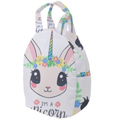 Unicorn Rabbit Hare Wreath Cute Travel Backpack by Modalart